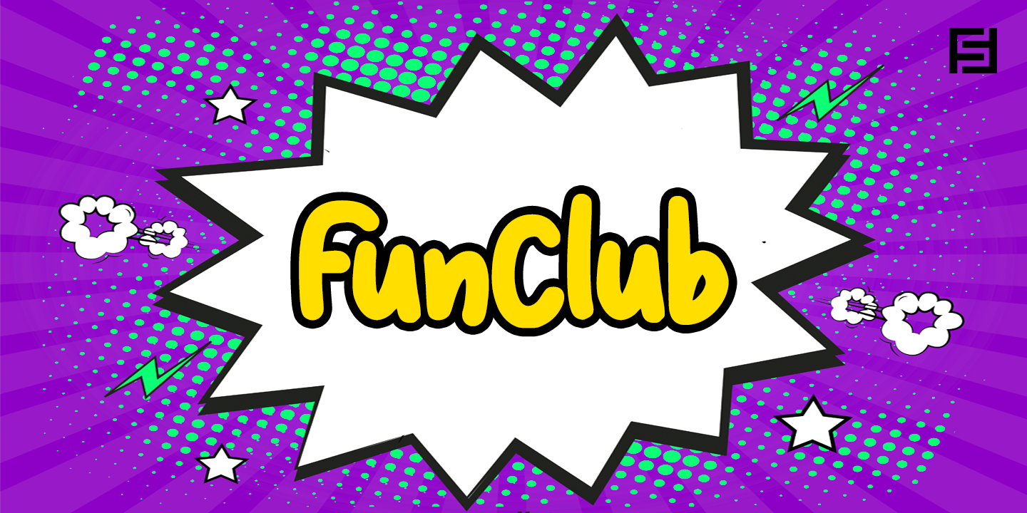 Przykład czcionki Fun Club Script